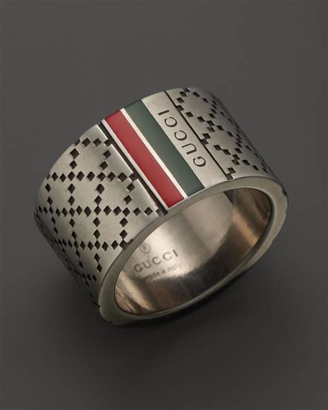 gucci silver ring mens|men's silver chains gucci.